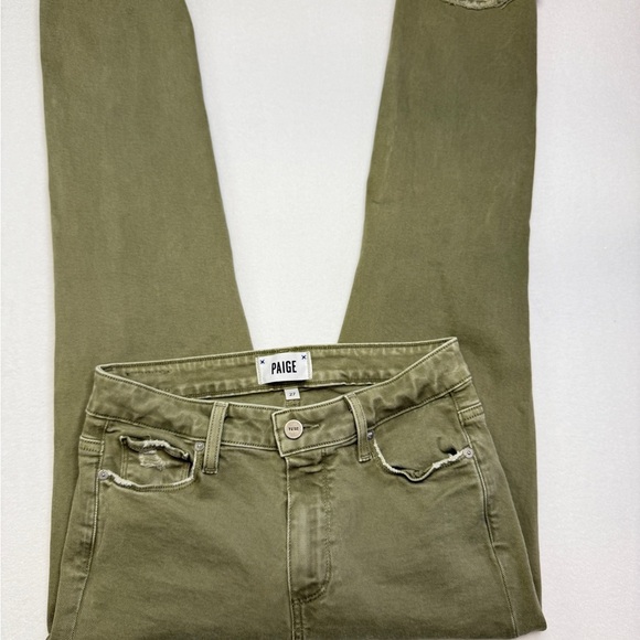 PAIGE Size 27 Hoxton Olive Ankle Jeans - Picture 2 of 5